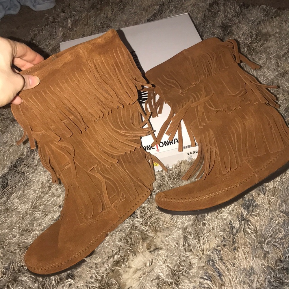 Minnetonka Fringe Boots